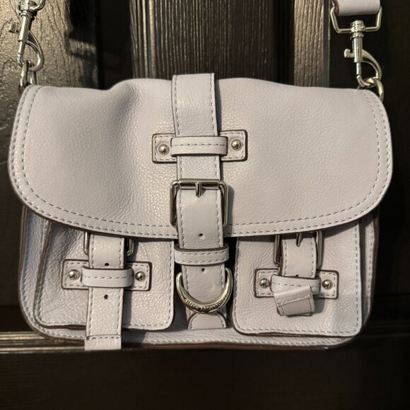 Aimee Kestenberg Genuine Leather Crossbody Light Blue Silver Accents - Picture 2 of 7